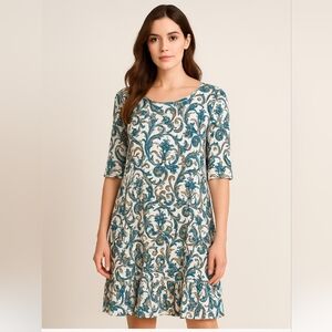 Peruvian Connection Acanthus Pima Cotton Dress XL
